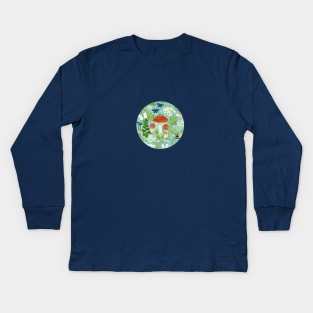 In my garden (soft blue) Kids Long Sleeve T-Shirt